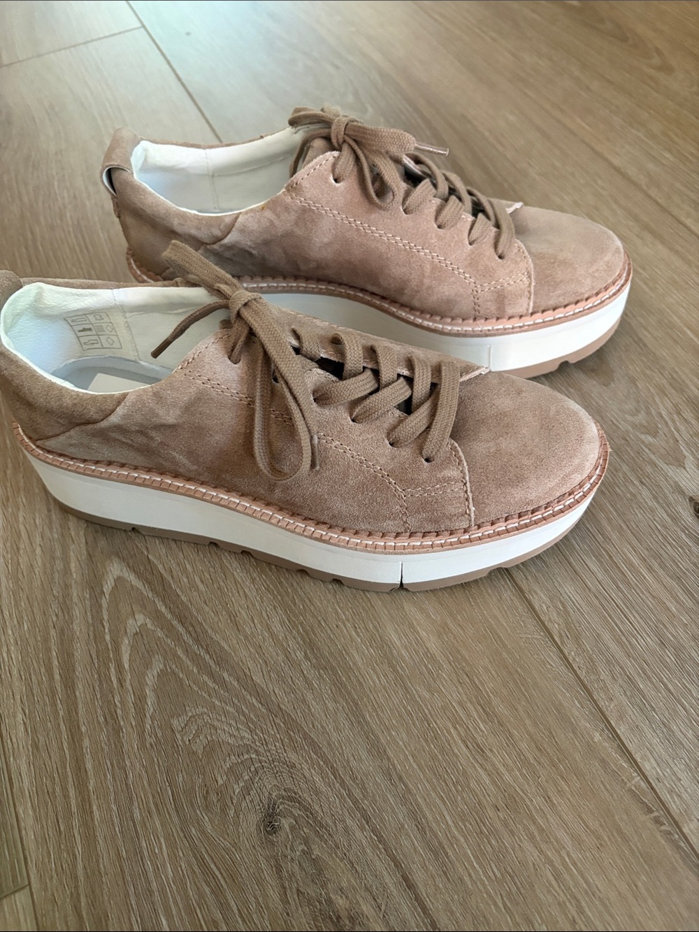 Dolce Vita Suede Platform Sneakers in Taupe